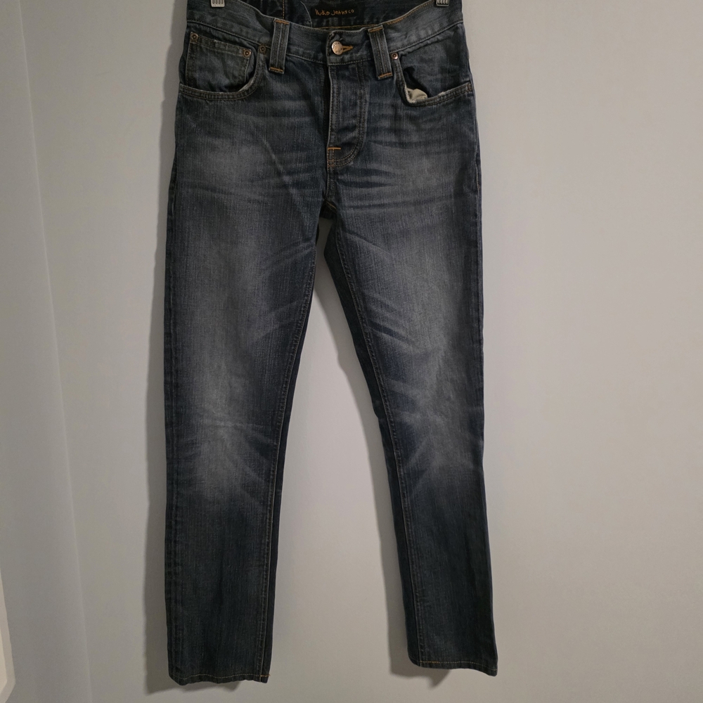 Nudie Jeans Dark Blue Skinny Jeans - Picture 2 of 16